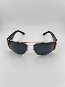 Versace VE 2163 1002/81 Rectangle Sunglasses Gold / Grey Polarized Lens