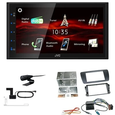 JVC Bluetooth 2DIN DAB+ Autoradio für Seat Ibiza IV in azabacheschwarz - Bild 1 von 4