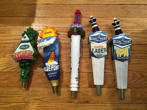 (5) Blue Point Brewing Company Ale mango de grifo raro perilla de cerveza artesanal hombre cueva - Imagen 1 de 2