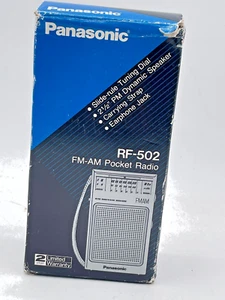 Panasonic RF-502 FM-AM Pocket Radio Black Slide-Rule Tuning Dial Carrying Strap - Picture 1 of 12