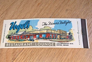 Vintage WHITING INDIANA - VOGEL'S RESTAURANT LOUNGE Matchbook Cover - Picture 1 of 4