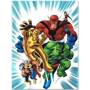AVENGERS 1 1/2 Giclée TELA #8/99 firmata a mano STAN LEE & BRUCE TIMM con certificato di autenticità rara - Foto 1 di 5