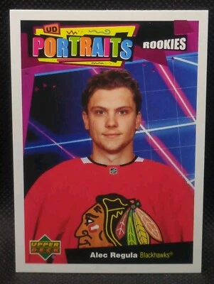 Alec Regula 2020-21 Upper Deck Series 2 UD Rookie Portraits #P-77 Chicago - Image 1 of 2