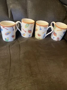 Villeroy & Boch Citta Campagna Coffee Mug Desco Orange Kitchenware Set of 4 - Picture 1 of 7