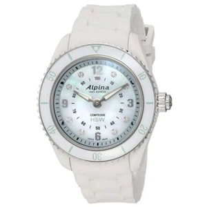 Alpina Women's Comtesse Calendar Alarms Quartz White Watch 36 MM AL-281MPWND3V6 - Picture 1 of 2