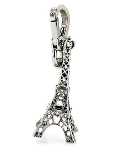 Juicy Couture Charm Pave Eiffel Tower Silver Tone New in Juicy Labeled Box - Bild 1 von 10