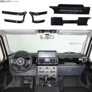 ABS Gloss Black Interior Dash Panel Trim Cover Set Fits Ineos Grenadier 2022-26 - Picture 1 of 8