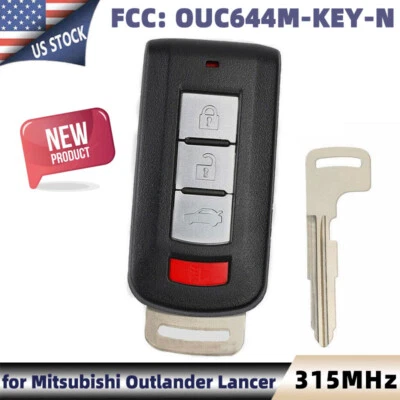 For 2008 2009 2010 2011 2012 Mitsubishi Lancer Smart Keyless Remote Car Key Fob - Image 1 of 4