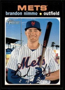 2020 Topps Heritage Base #193 Brandon Nimmo - New York Mets