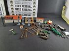 TRAIN PLAY SET PARTS CARS LIGHT POLES POSTS BENCH PLASTICVILLE & OTHER 