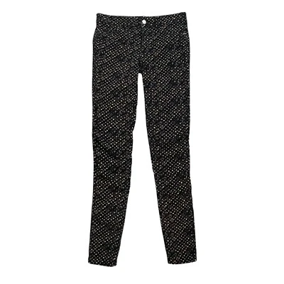 Pantalones Pilcro Mujer 25 Negro Crema Pana Ajuste Serif Ajustado Tobillo Anthropologie Foto 1 de 4