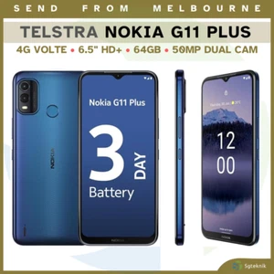 Telstra Nokia G11 PLUS 4GX VoLTE (6.5" HD, 64GB, 50MP, Face Unlock) Android BLUE - Picture 1 of 11