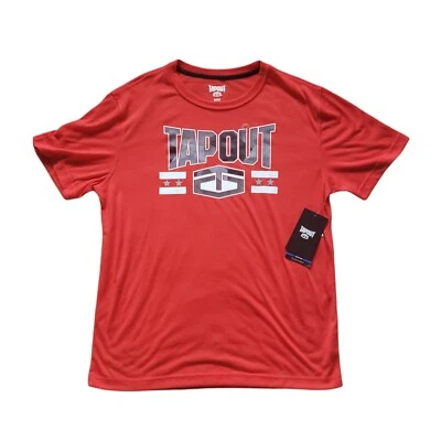NUEVO CON ETIQUETAS Camiseta Para Hombres Talla Mediana Tapout Roja Llama Escarlata Saludo 100% Poliéster  Foto 1 de 4