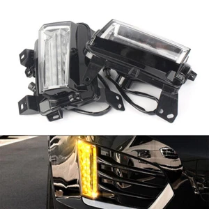 LED DRL Daytime Running Light Turn Signal Fog Lamps FIT 2017-2019 Cadillac XT5 - Picture 1 of 9