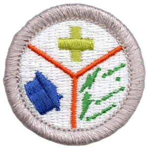 BSA EMERGENCY PREPAREDNESS MERIT BADGE CURRENT MINT NWT TYPE L SINCE 1910 BACK - Picture 1 of 3