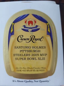 1 Custom Crown Royal whisky label football Santonio Holmes pittsburgh steelers - Bild 1 von 3