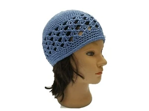 Gorra Calavera Azul Gorros Kufi Gorro Sombreros Rasta Crochet Turbante Esquí Sombrero Tejido - Imagen 1 de 3