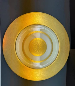 Vintage Theodore Haviland New York Gold Encrusted Scroll 10.75" Dinner Plate. - Picture 1 of 5