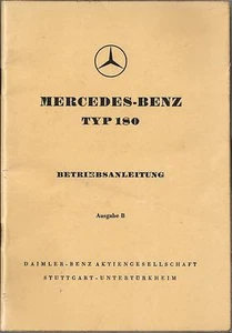 MERCEDES 180 manual de instrucciones 1954 W120 pequeño pontón manual de instrucciones BA - Imagen 1 de 7
