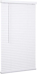 Cordless Mini Blind, 1" Vinyl Slats, 33" Wide X 36" Long - White, Window Blinds - Picture 1 of 7