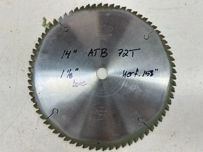 Hoja de sierra de mesa North American 14" ATB 72 T 1 1/8" diámetro Foto 1 de 3