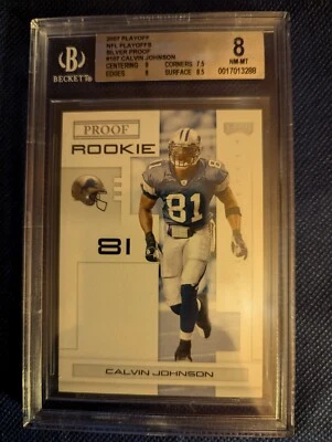 2007 Playoff NFL Playoffs - Silver Proof #107 Calvin Johnson /50 (RC) - Image 1 of 2