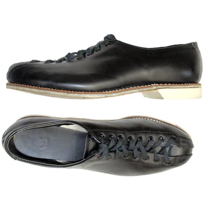 vintage Hyde 10.5 Black Right Hand Rightys Bowling Oxford Shoes - Picture 1 of 4