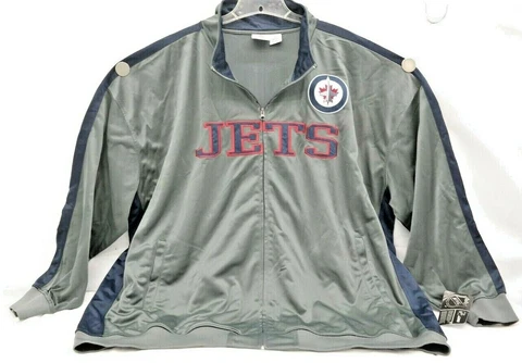 Winnipeg Jets Hockey Men's 5XL Zip Front Full Zip Track Jacket   TF Cover