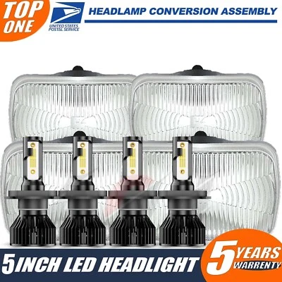 4PCS "6000k LED Headlights Hi/Lo Sealed Beam For RENAULT ENCORE 1986 - Image 1 of 4