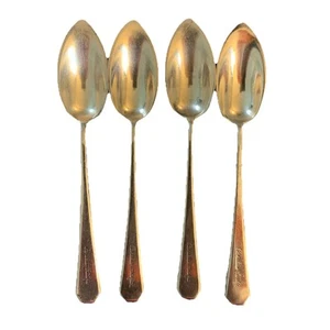 4er Set Canadian Pacific Railroad Silber Teller Grapefruit Löffel Mappin & Webb - Bild 1 von 7