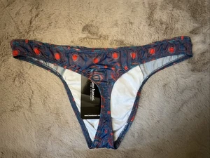 BRUNO BANANI Herren Slip String Exploration Gr. XL Blau Rot Print - Bild 1 von 2