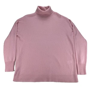 Suéter Nordstrom Mujer Talla XL 100% Cachemira Rosa Cuello Alto Manga Larga Lujo - Imagen 1 de 11