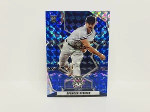 2022 Panini Mosaic #206 Spencer Strider, Braves (RC) - Blue Camo Mosaic Prizm - Bild 1 von 2
