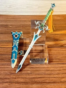 Zora's Sword Zelda Legend Miniatur Schlüsselanhänger Zinklegierung Waffe Zubehör - Bild 1 von 5