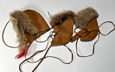 American Girl Kaya Deerskin Hat and Boots - Used - Image 1 of 4