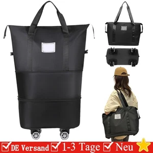 XXL Rollenkoffer große Reisetasche mit Dehnfalte Rollen 26-54L Reisetasche DE - Bild 1 von 15