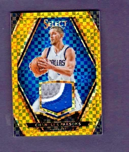 2015-16 PANINI SELECT GOLD PRIZMS 3 COLOR ATOMIC PATCH CHANDLER PARSONS MAVS#/10 - Picture 1 of 2