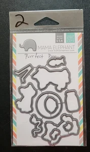 MAMA ELEPHANT Purrfect Pair Frame Cuts Die Set Retired - Picture 1 of 1