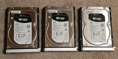 Three Seagate Exos 7E8 Enterprise 4TB 7200RPM SATA AF 3.5" Hard Drive  - Image 1 of 4
