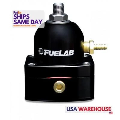 Fuelab Fuel Systems 52501-1, One Black Aluminum Fuel Press Reg In-Line Efi Fits  - Image 1 of 4