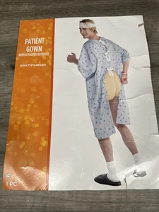 Costume vestito paziente divertente glutei culo ospedale Halloween taglia adulto standard - Foto 1 di 10