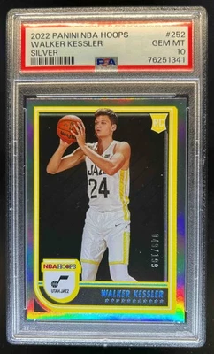 2022-23 Panini Hoops Walker Kessler RC Silver Rookie #49/199 Jazz PSA 10 - Image 1 of 2
