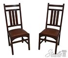63911EC: Pair STICKLEY Mission Oak Arts & Crafts Side Chairs