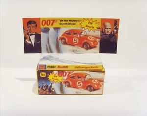 CORGI JUNIORS -  OHMSS. JAMES BOND -VOLKSWAGEN BEETLE - Display box & tray ONLY. - Picture 1 of 4
