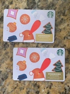 Reduziert!! ZWEI 2021 STARBUCKS CHRISTMAS "DECORATING COOKIES" GESCHENKKARTEN 2021 - Bild 1 von 1