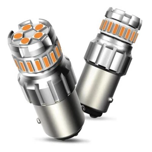 AUXITO 1157 LED Amber Yellow DRL Turn Signal Parking Side Marker Light Bulb EXD - Picture 1 of 11