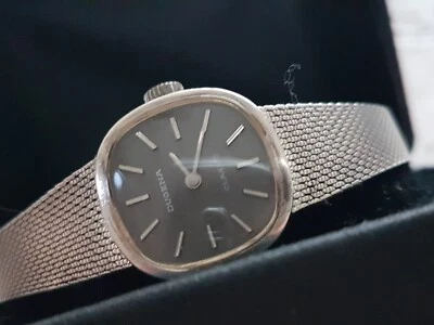 Dugena Women's Watch 935 Silver 20MM Hand Wound Vintage RAR Wrist Watch - image 1 of 4