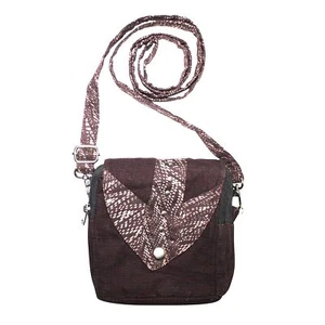 kompakte Umhängetasche braun gesprenkelt Schultertasche - Picture 1 of 3