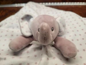 Blankets & Beyond - Elefant Baby Lovey - Sicherheitsdecke - lila & weiß Plüsch - Bild 1 von 5