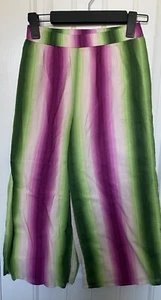 JANIE and JACK Pants 10, Ombre Green and Pink Wide Leg Lined Elastic Waist, 10 - Picture 1 of 5